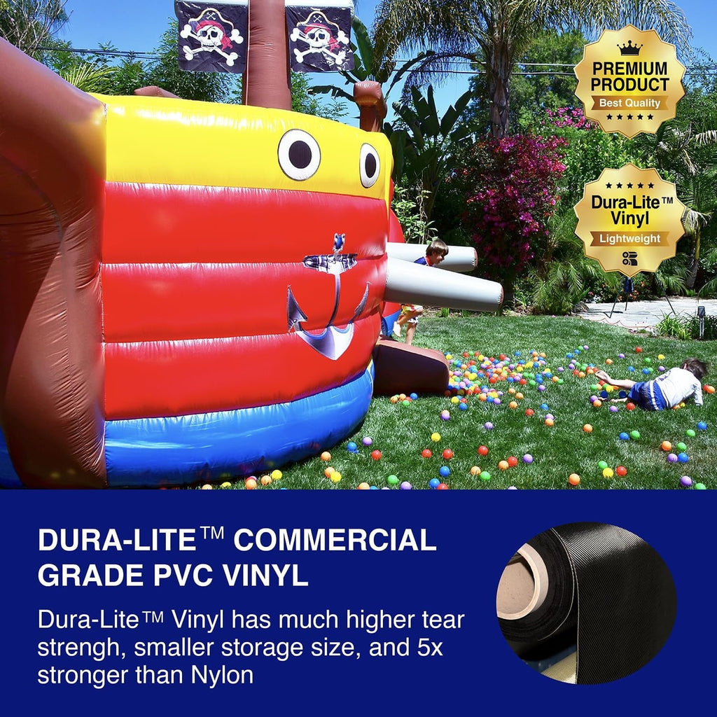 JumpOrange Pirate Ship Commercial Grade Bounce House Water Slide for Kids and Adults (with Blower)