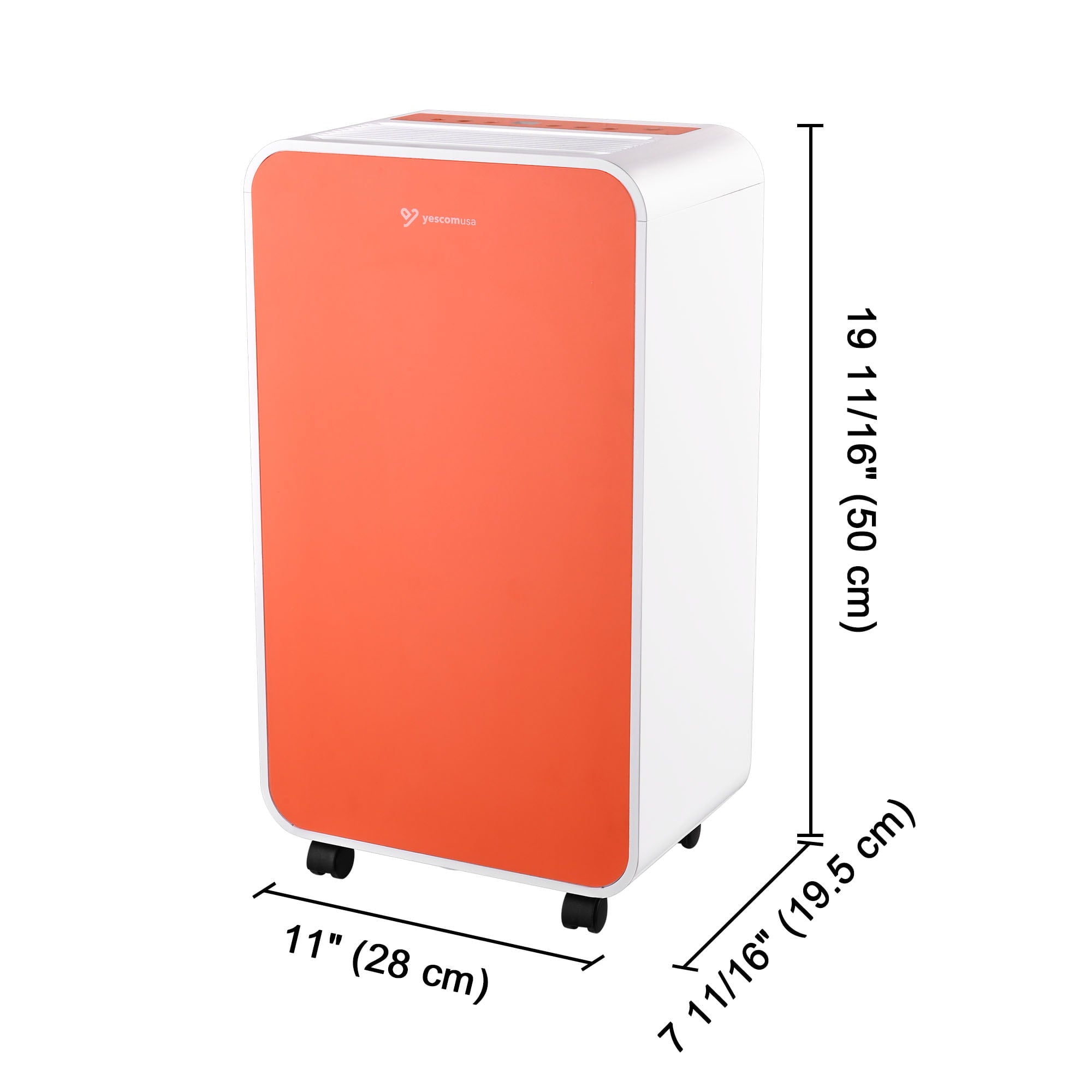 Yescom 24 Pint Portable Dehumidifier 2700 Sq. ft for Basement and Home with Drain Hose, Auto Shut-off