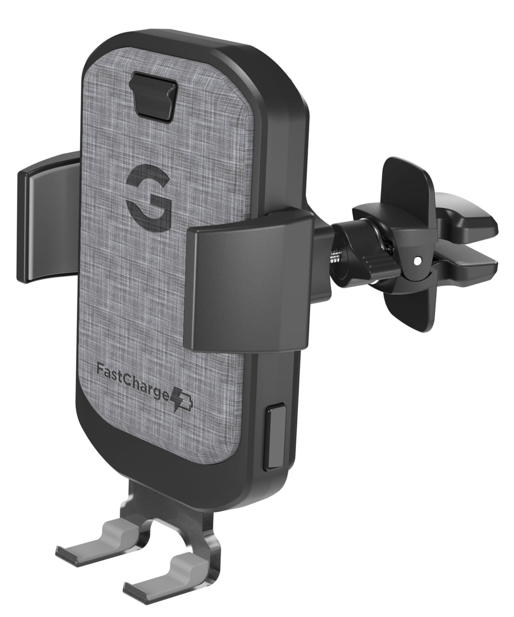 Encased Cell Phone Holder for Car with Wireless Charging (Qi Fast Charger) Dashboard/Windshield Suction Phone Holder for iPhone and Samsung Galaxy