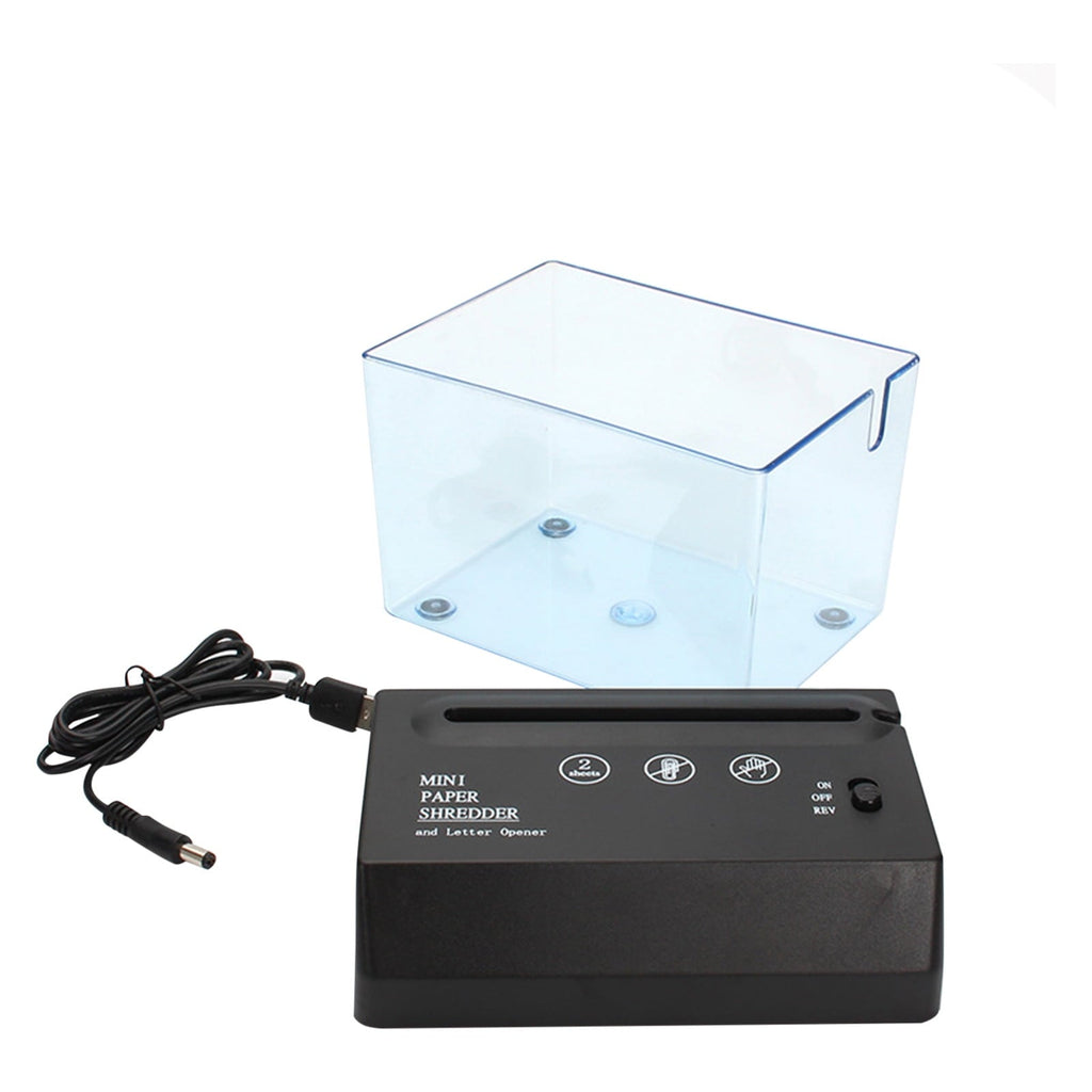 Daiosportswear Clearnance Shredder,Portable MIni Electric USB and Battery Operated Paper Shredder Paper Strip Cut Machine Paper and Document (Battery Not Include)