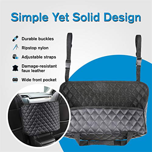 eveco Purse Holder for Cars - Car Purse Handbag Holder Between Seats - Auto Storage Accessories for Women Interior - Automotive Consoles and Organizers Net Pocket for Front Seat