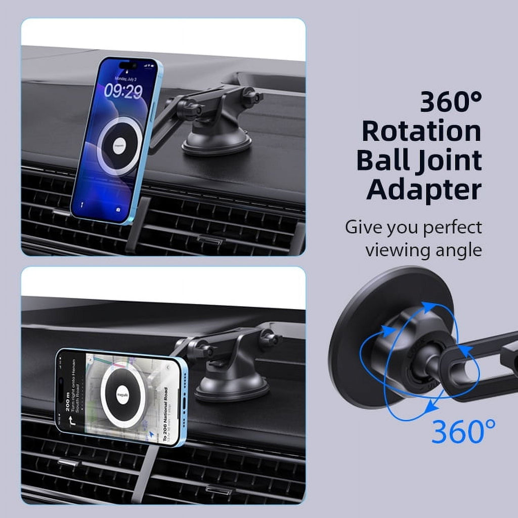 Magnetic Phone Holder Car: ETEPEHI Phone Mount for Car Dashboard - Car Accessories for iPhone 14 13 12 Pro Max Plus Mini, Black