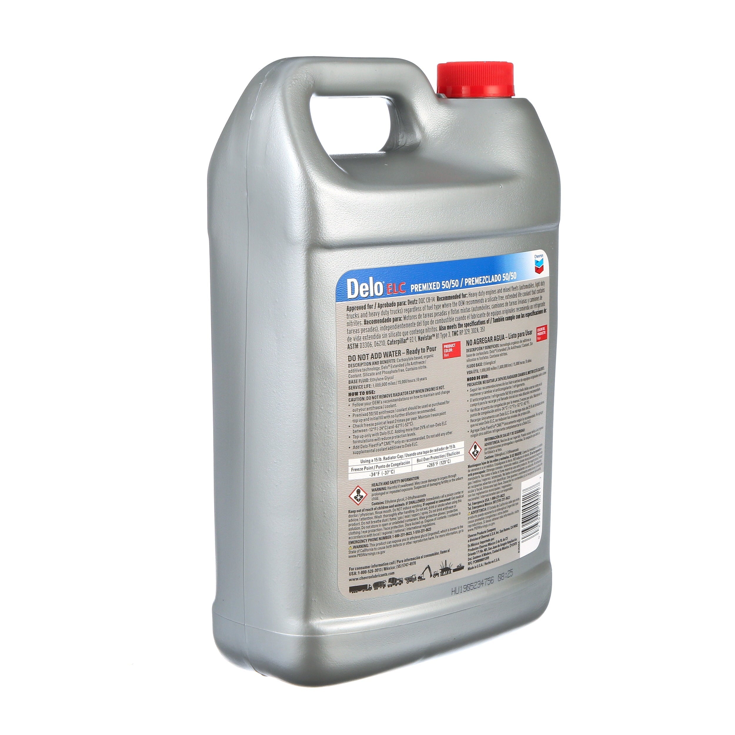 Chevron Delo ELC Antifreeze and Coolant Premixed 50/50
