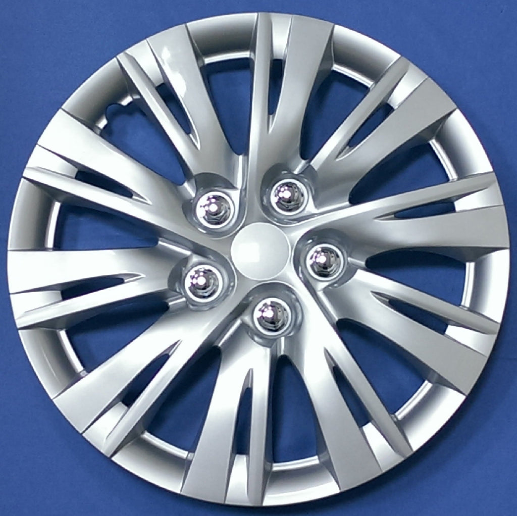 15-inch Wheel Cover, Silver Alloy Finish, Auto Drive Brand, ABS Plastic Material, Mfg Part No. KT1037-15SL