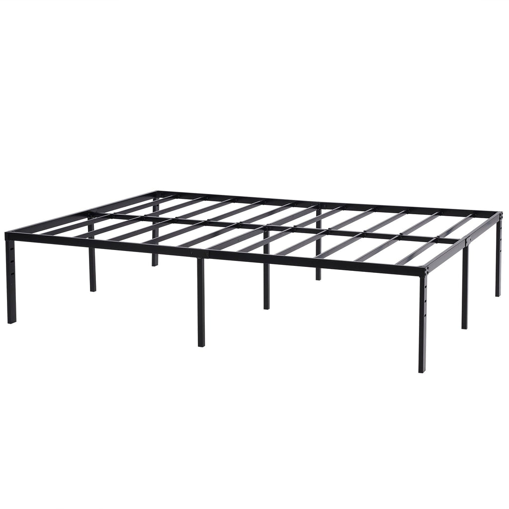 UBesGoo Metal Platform Bed Frame, 18 Inches High, King, Black
