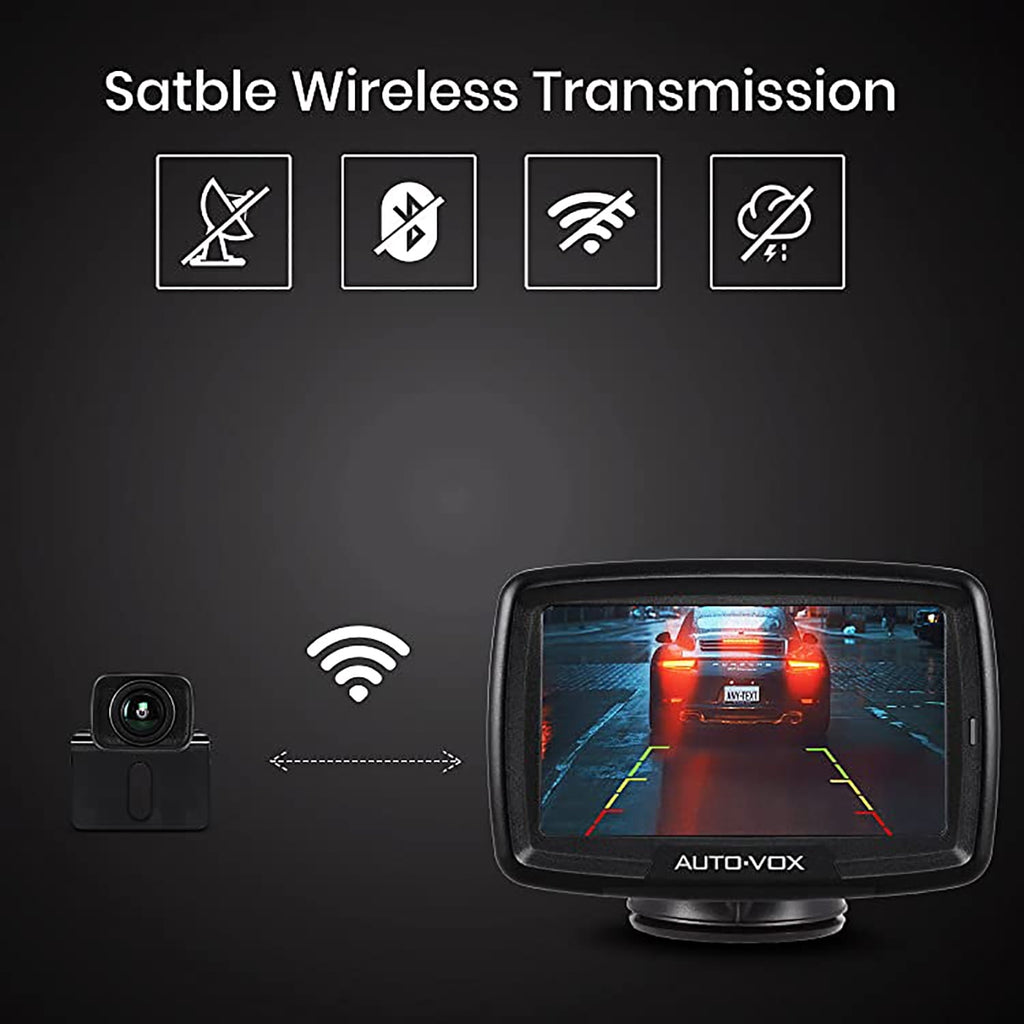 Wireless Backup Camera for Trucks, Waterproof Reversing Camera  Easy Installation, Vehicle Digital BackUp Camera System Wireless Rear View Camera for Trailer