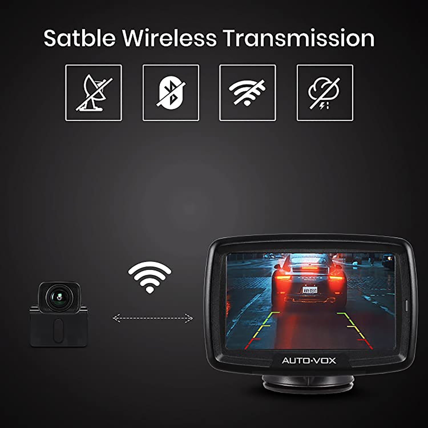 Wireless Backup Camera for Trucks, Waterproof Reversing Camera  Easy Installation, Vehicle Digital BackUp Camera System Wireless Rear View Camera for Trailer