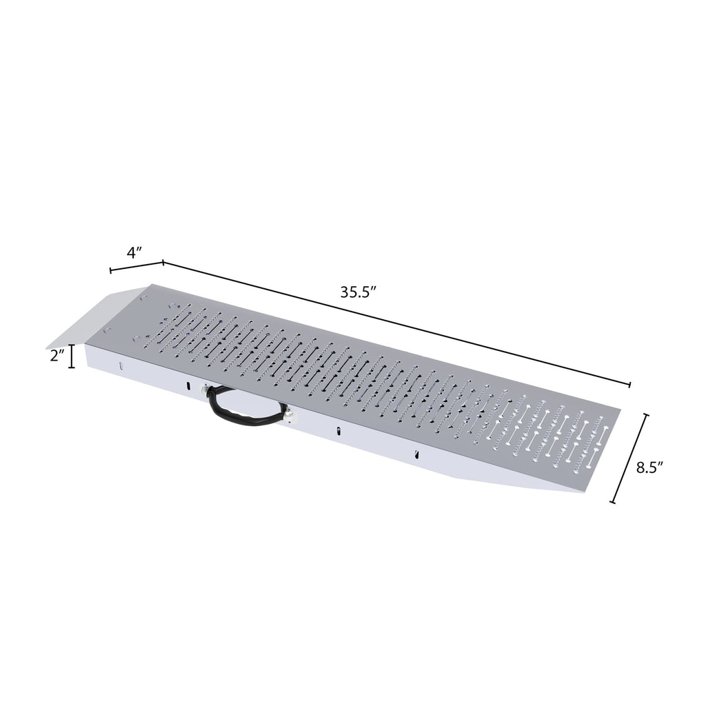Stalwart Loading Ramps, Steel Ramp Set for ATVs, Motorcycles, Mowers, Carts and More, Use with Pickup Trucks and Trailers, 1200lb Combined Capacity