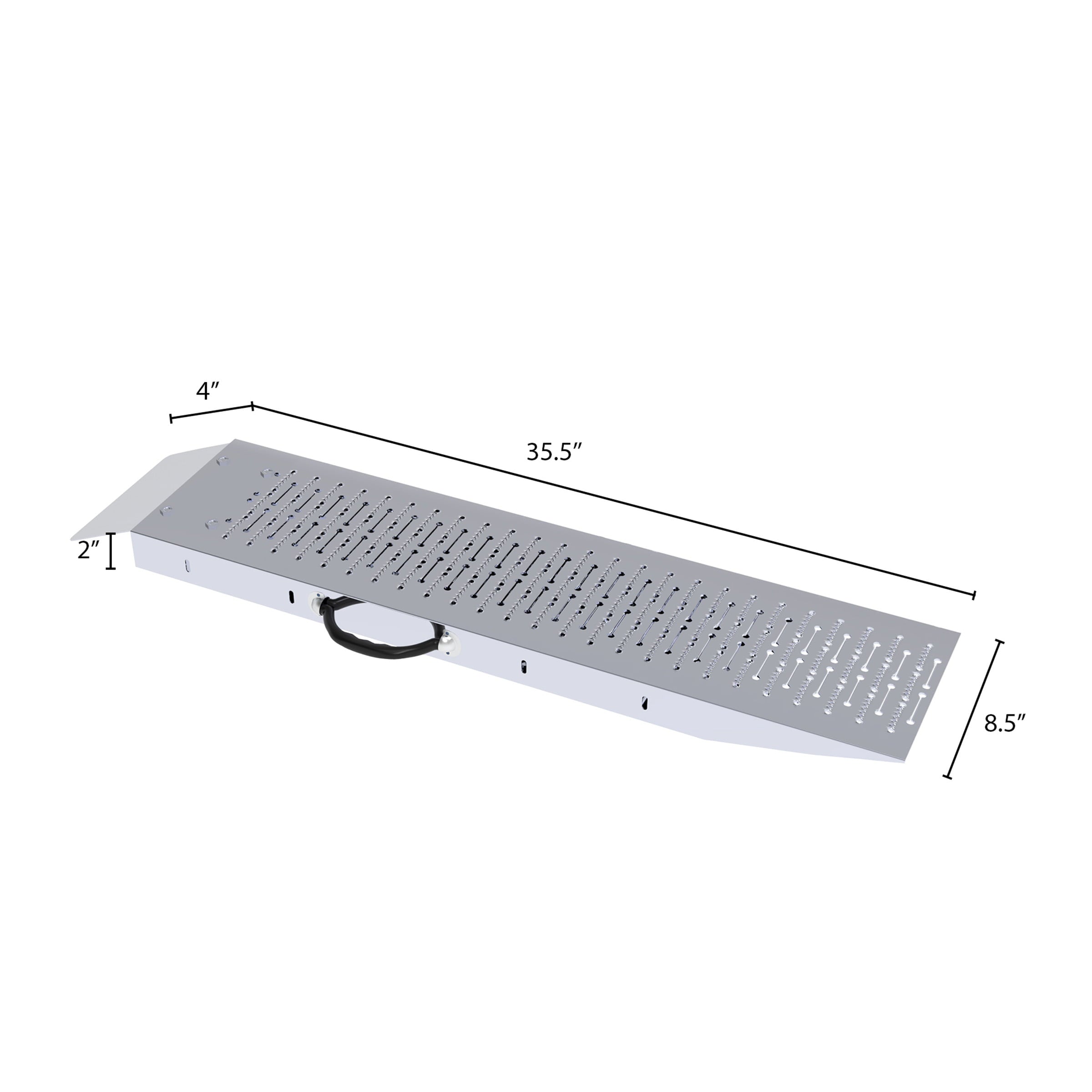 Stalwart Loading Ramps, Steel Ramp Set for ATVs, Motorcycles, Mowers, Carts and More, Use with Pickup Trucks and Trailers, 1200lb Combined Capacity