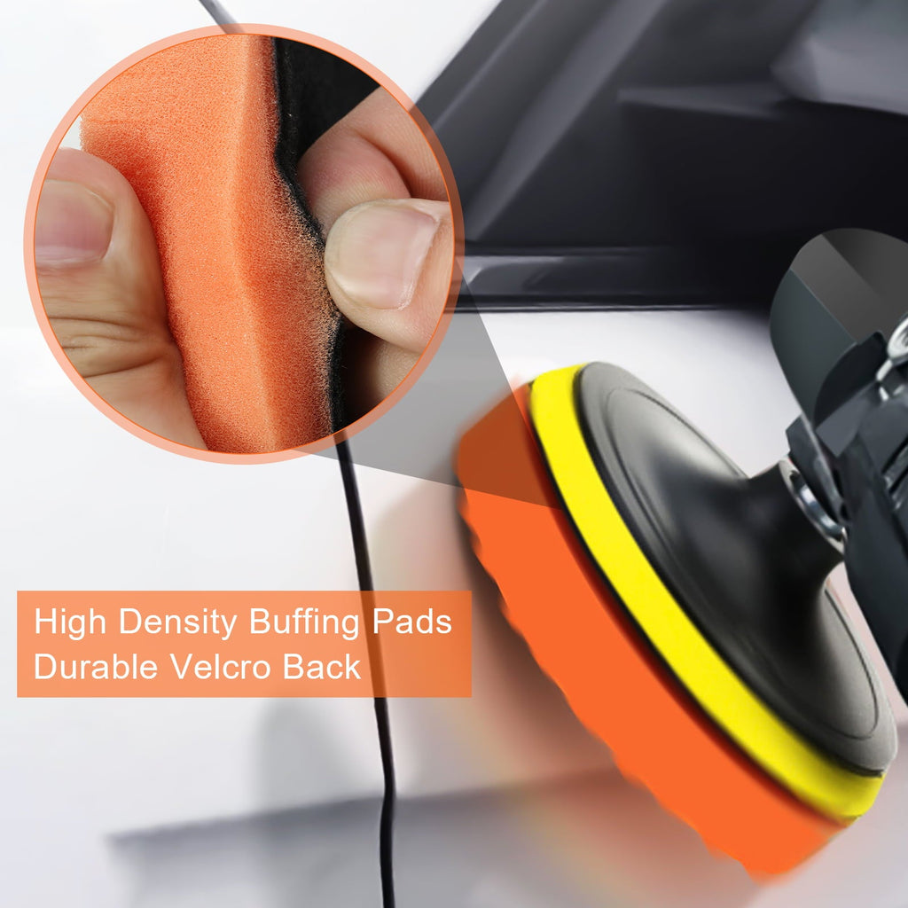 Buffing Polishing Pads, MATCC 8PCS 6 Inch Buffing Pads Kit, M14 Drill with Polishing Pads Kit for Car Buffer Polisher Compounding, Polishing and Waxing