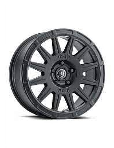 15x7 Icon Alloys Ricochet Satin Black Wheel 5x100 (15mm) Fits select: 2016-2023 SUBARU CROSSTREK, 2013-2015 SUBARU XV CROSSTREK