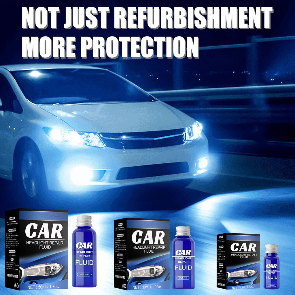 George Headlight Cleaner Headlight Kit Liquid Cleaning10/30/50ML Car Polish Renewals Headlight Cleaning Supplies Set Of Solution With Sponge CCoth