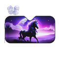 ZNDUO Car Windshield Sun Shade, Purple Fantasy Unicorn Pattern Windshield Sun Shade UV Rays and Heat Sun Visor Protector Foldable Windshield Sun Shade, Small Size