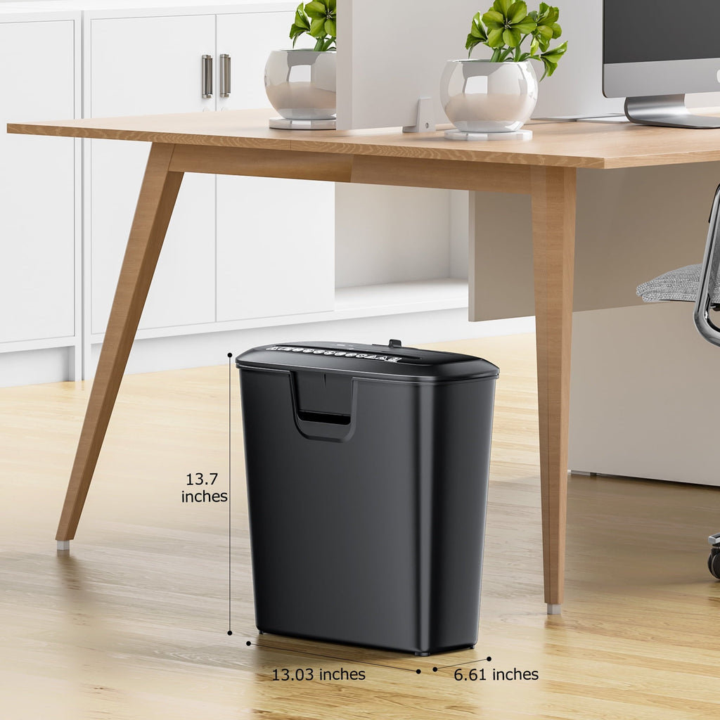 Bonsaii 8-Sheet Strip Cut Paper Shredder CD/Credit Card Shredder for Home Office Use