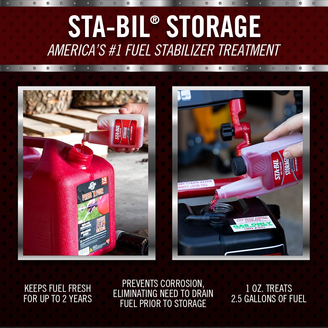 STA-BIL Storage Fuel Stabilizer - Keeps Fuel Fresh for 24 Months - Prevents Corrosion - Gasoline Treatment that Protects Fuel System - Fuel Saver - Treats 80 Gallons - 32 Fl. Oz.