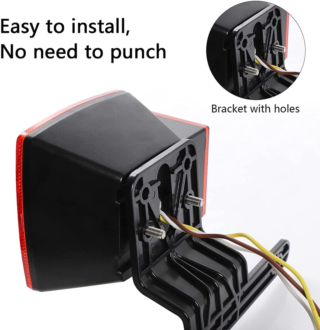 Trailer Lights Kit LED Night 12V Dot Certified Waterproof Tail Light Set Red Universal Cyfie
