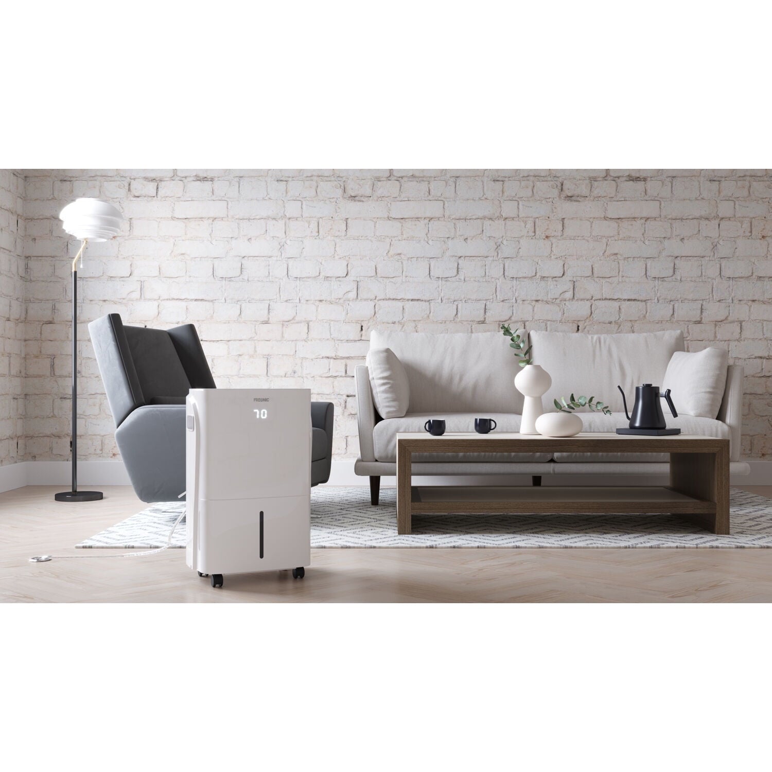 Freonic Energy Star 35-Pint 3,000 Sq.Ft. Portable Dehumidifier in White