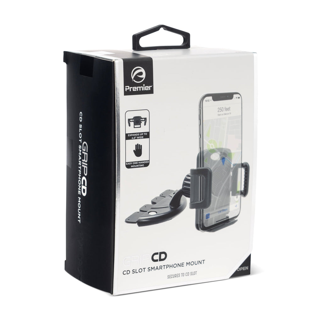 Premier CD Slot Phone Mount and Holder with Expandable Grip for all Mobile Devices, Black