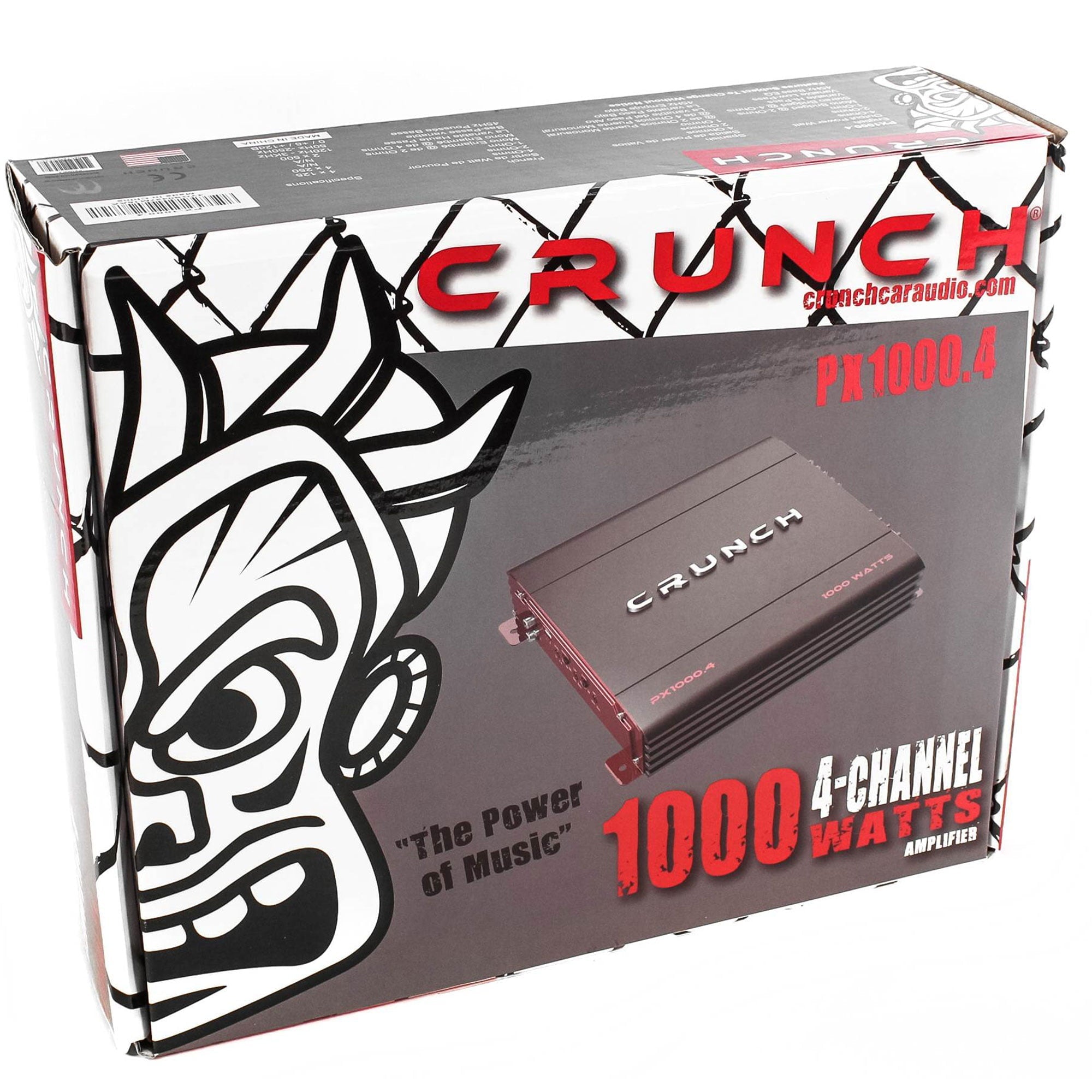 Crunch PX-1000.4 1000W Car Stereo Amp & Soundstorm AKS8 Amp Wiring Kit