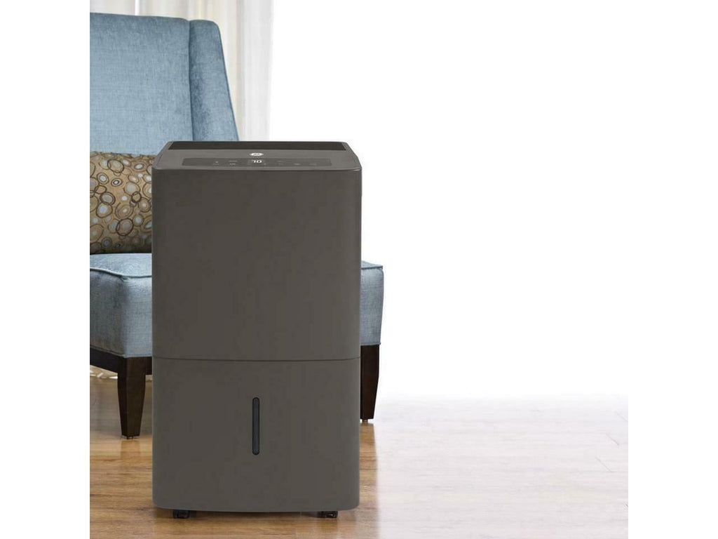 Restored GENERAL ELECTRIC 50-Pint Portable Dehumidifier with Built-In Pump, Gray, Factory Reconditioned [Refurbished]