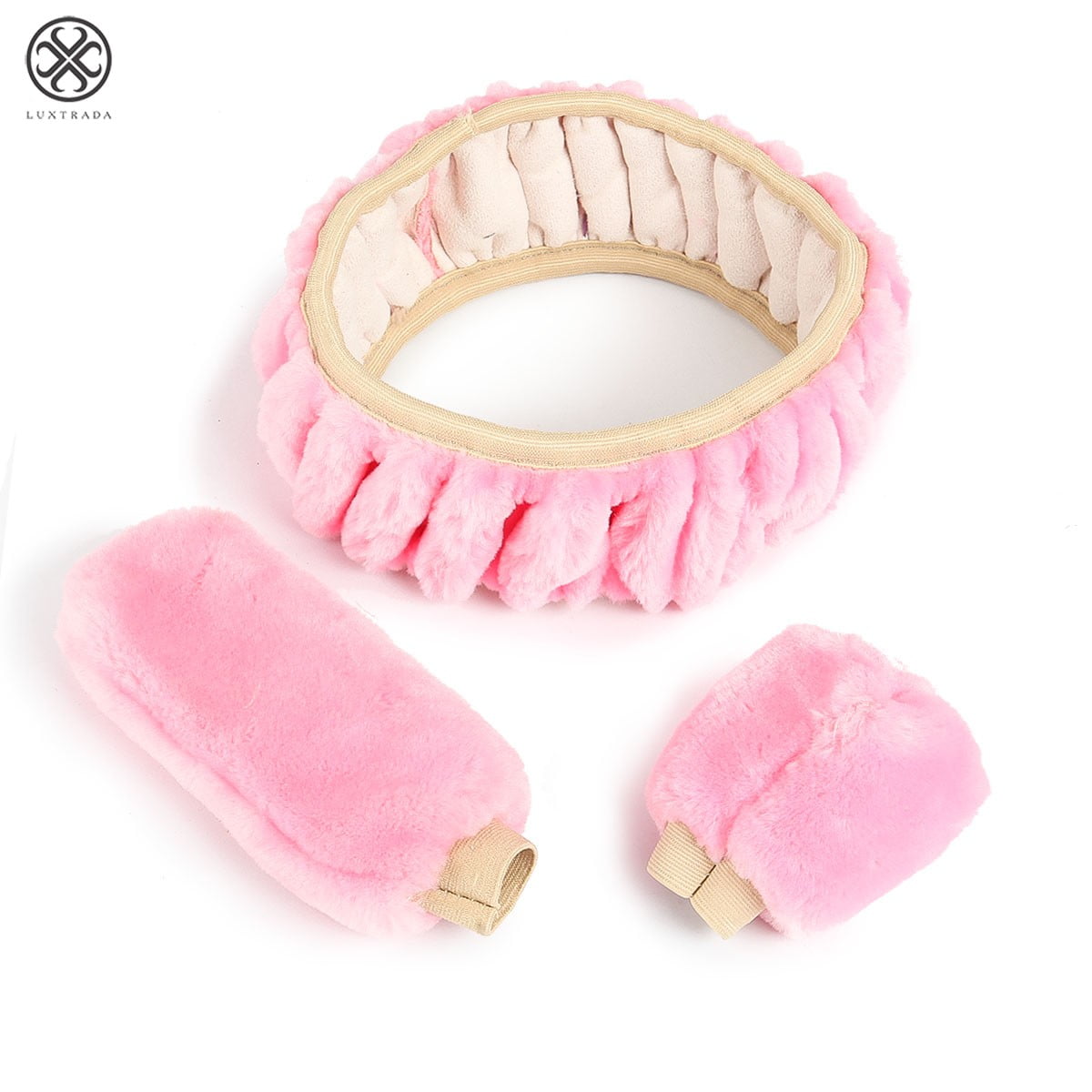 Luxtrada Universal 3Pcs/Set Woolen Winter Soft Warm Fuzzy Steering Wheel Cover Long Plush Handbrake Car Accessory