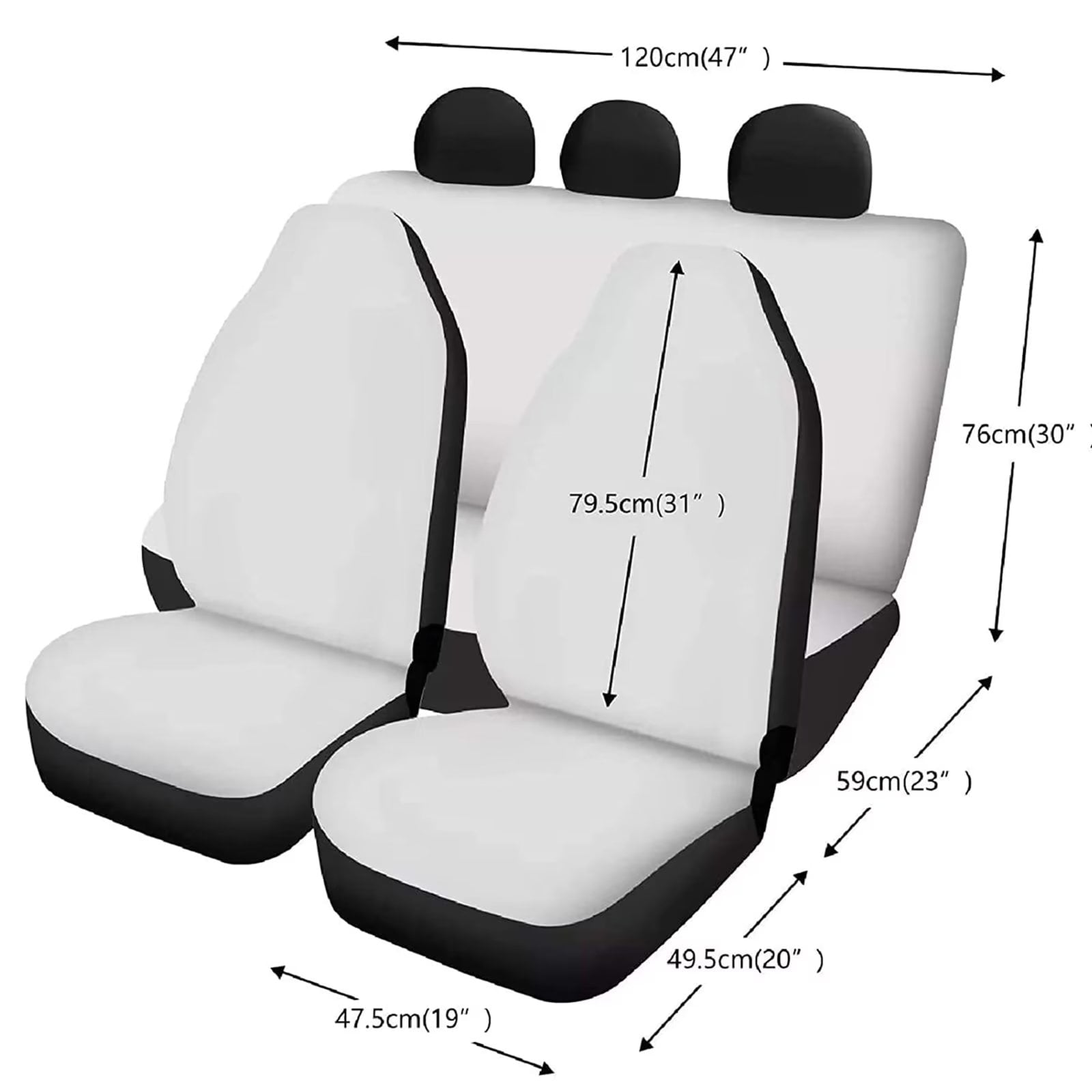 FEKLYI Cow Print Car Seat Covers Auto Accessories with Car Cup Holder+Lipstick Keychain Holder+Steering Wheel Covers+Seat Belt Pads,Universal Car Vehicle Seat Cover,Pack of 10