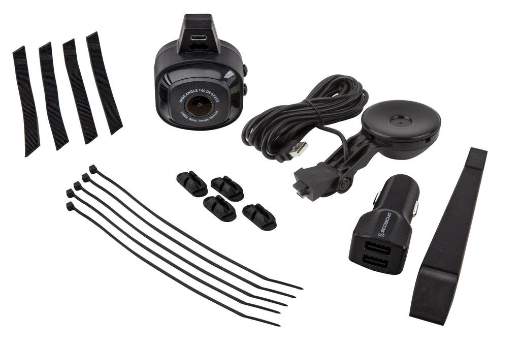 Scosche NEXC11032W-SP1 Full HD Smart Windshield Mount Car Dash Cam Powered by Nexar Black