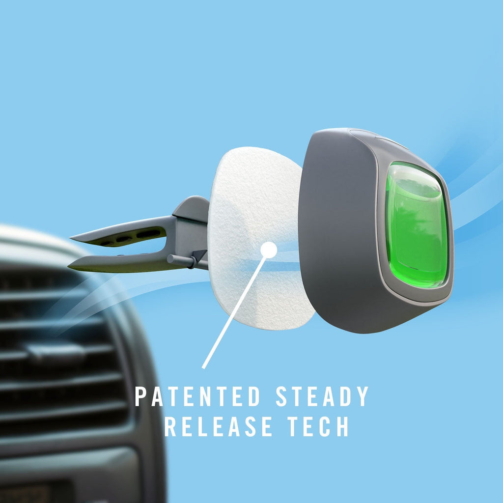 Febreze Car Air Freshener Vent Clip Heavy Duty Crisp Clean Scent, .06 oz. Car Vent Clip, 2 Count