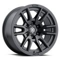 17x8.5 Icon Alloys Vector 6 Satin Black Wheel 6x120 (0mm) Fits select: 2015-2022 CHEVROLET COLORADO, 2015-2022 GMC CANYON