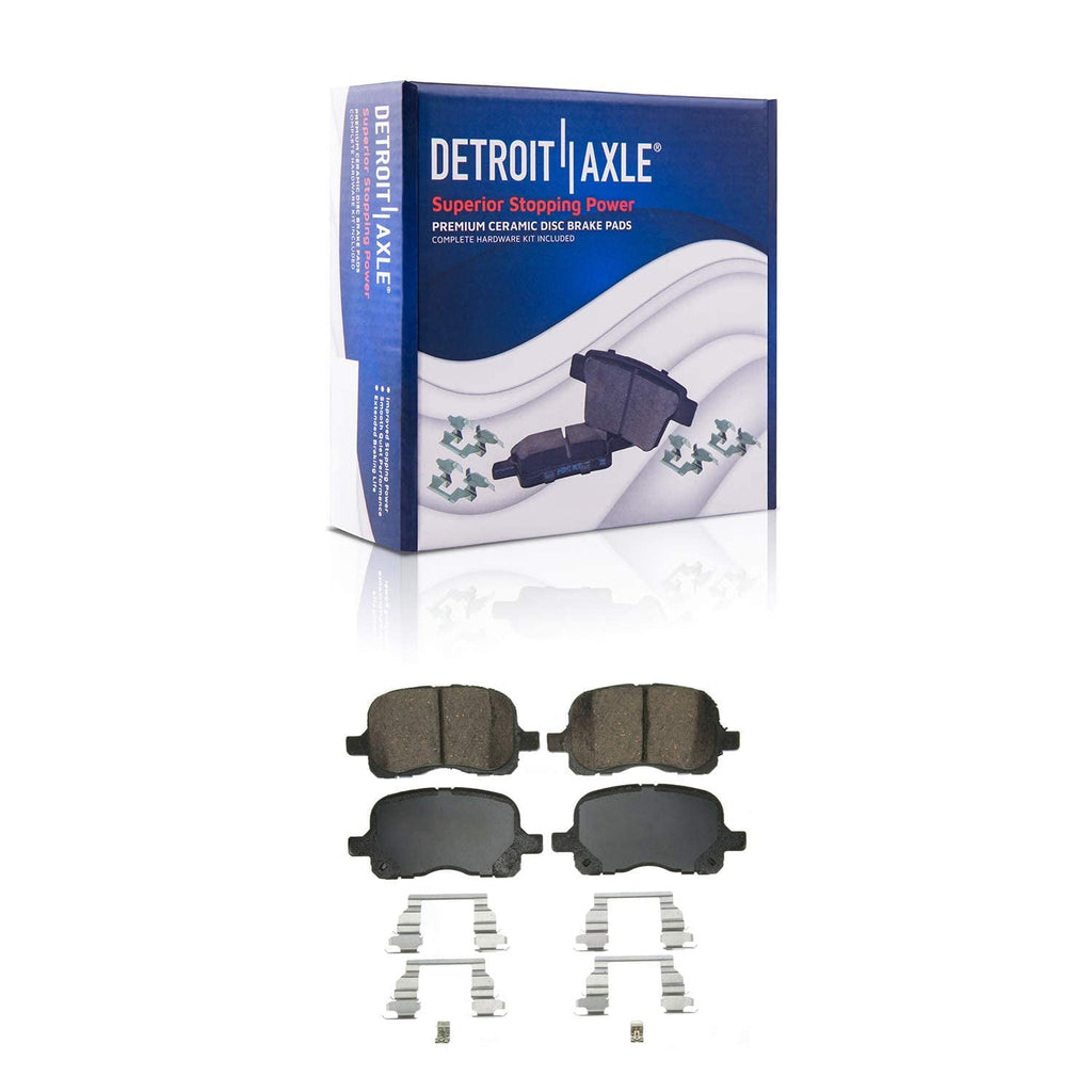 Detroit Axle - Brake Kit for 1998-2002 Toyota Corolla Chevy Prizm Front Brake Rotors Ceramic Brakes Pads Replacement Rear Brake Drums Brake Shoes