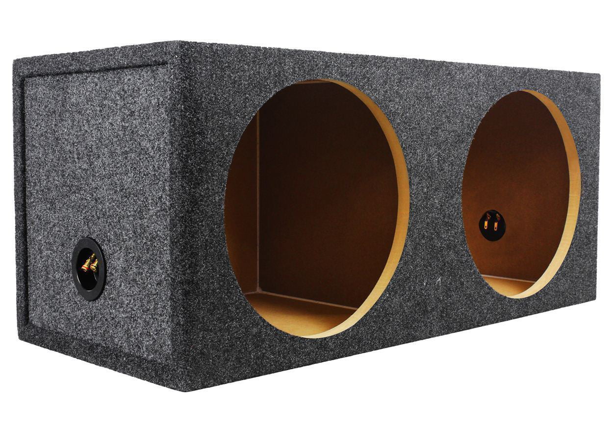 (2) Power Acoustik CBW-124 12" 1500 Watt Car Subwoofers+Sealed Sub Box Enclosure