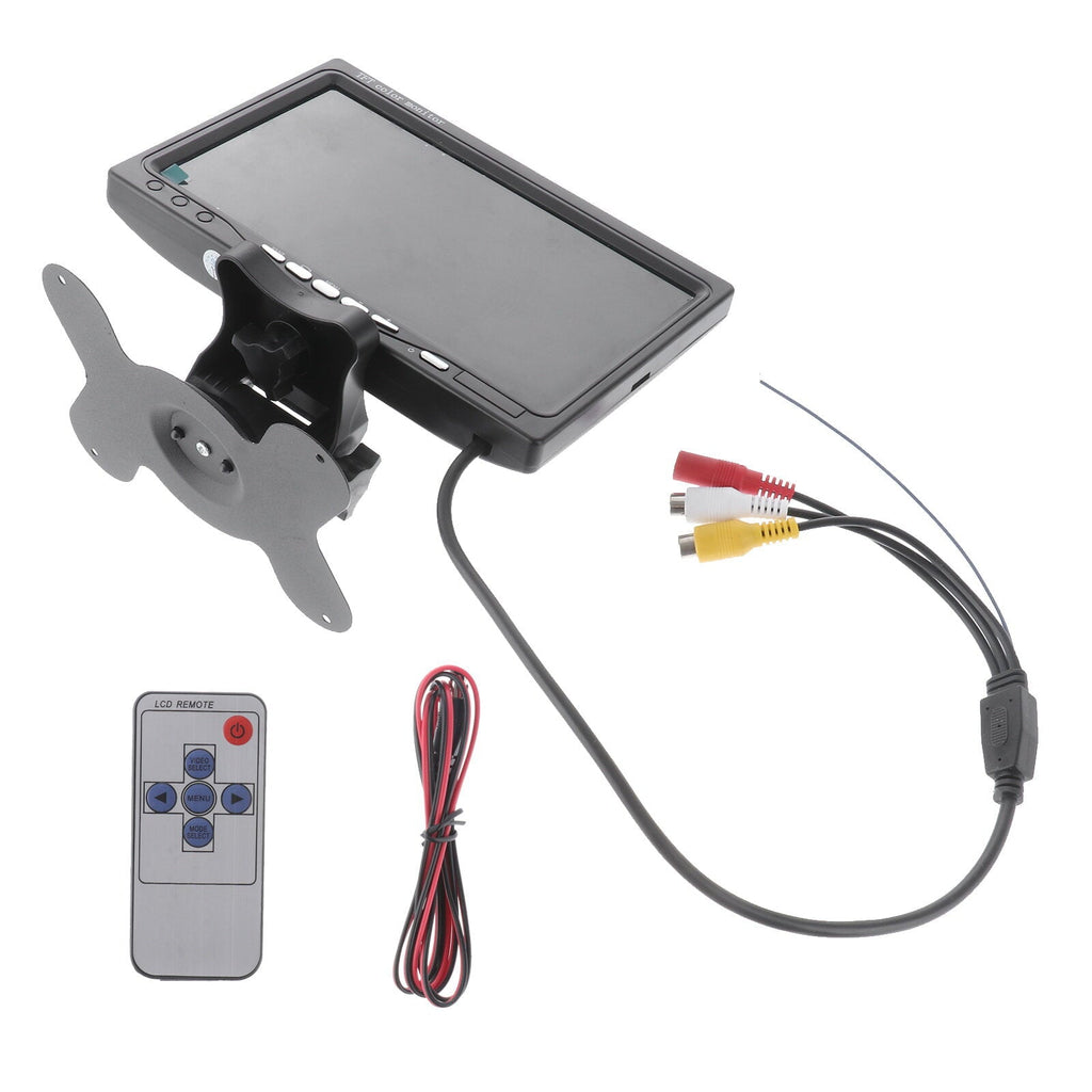 7" TFT LCD Backlight Color Mirror Monitor for Car Reverse Rear View Backup Camera Car DVD Serveillance Camera (Black)