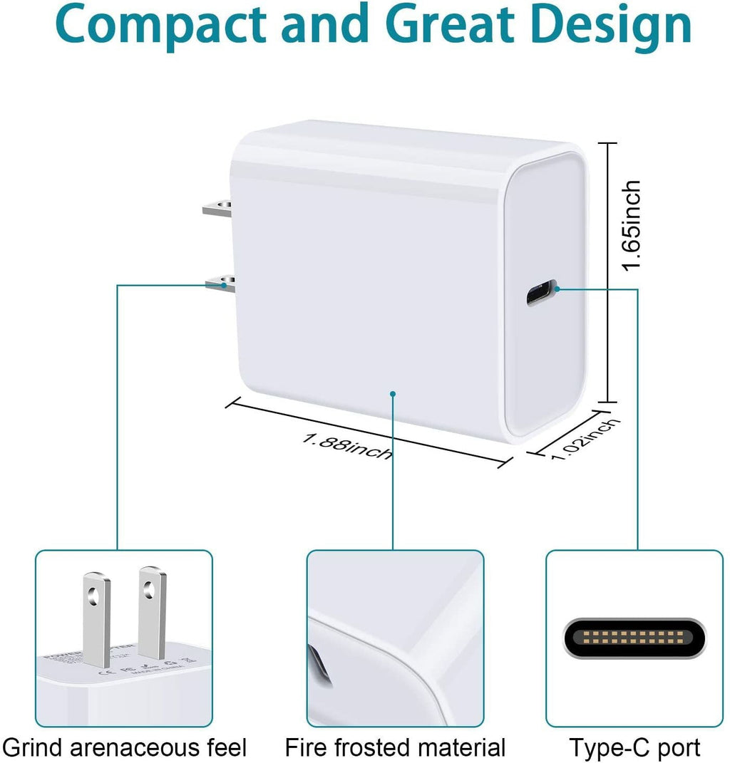 20W USB-C Power Adapter Wall Block - Quick Charging