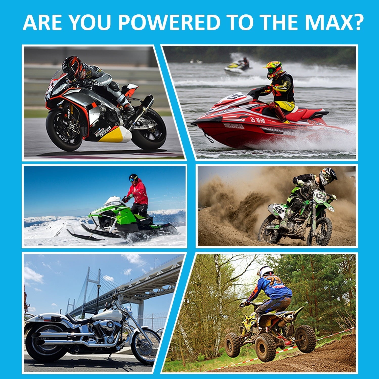YTX7L-BS Lithium Battery Replaces Powersport Motorcycle ATV Scooter