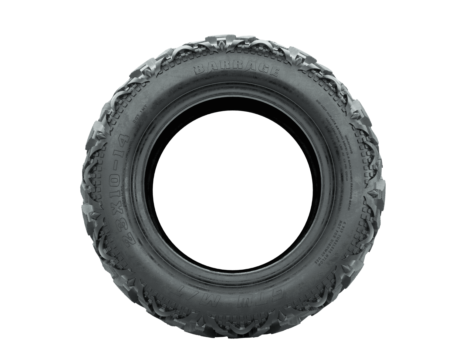 23" Tall GTW Barrage Mud Terrain 23X10-14 Golf Cart Tire