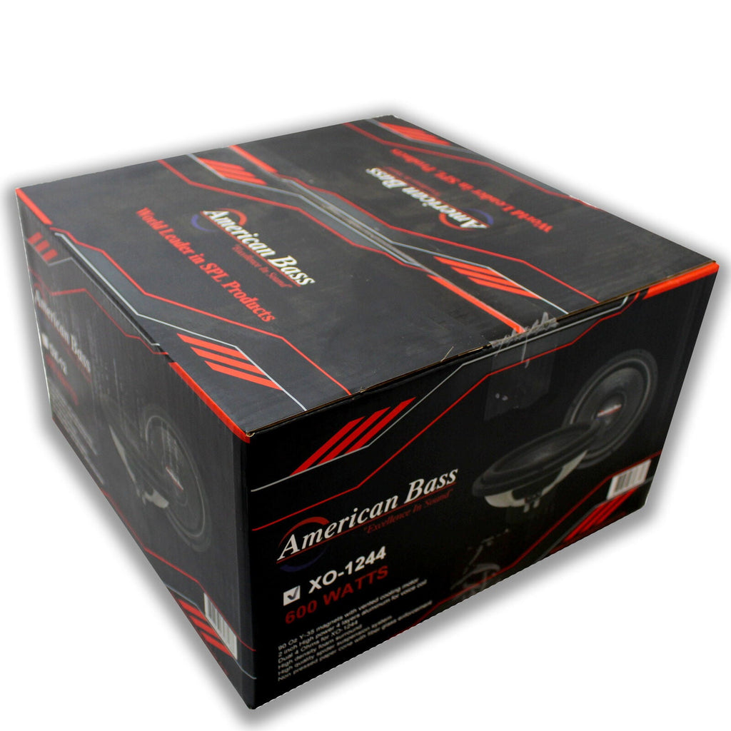2x American Bass Car Audio 12" Subwoofers 2" Dual Voice Coil 4 Ohm 1200W XO-1244