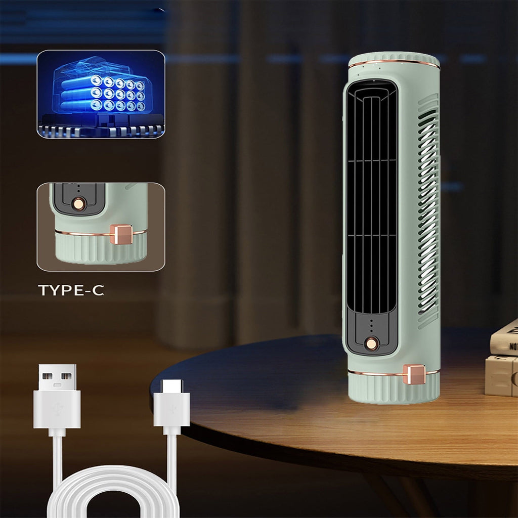 XMMSWDLA Personal Portable Air Conditioner, Mini Air Cooler Conditioner,USB Rechargeable Air Conditioner,3 Speed Quiet Fan for Bedroom,Room,Office,Car,Travel & Indoor & Outdoor