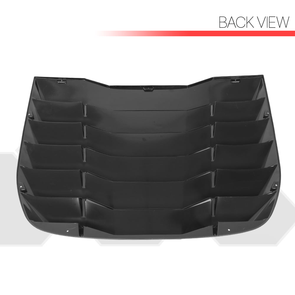 Black Rear Window Louver Sun Shade Cover Vent for 09-20 Nissan 370z Fairlady Z34 10 11 12 13 14 15 16 17 18