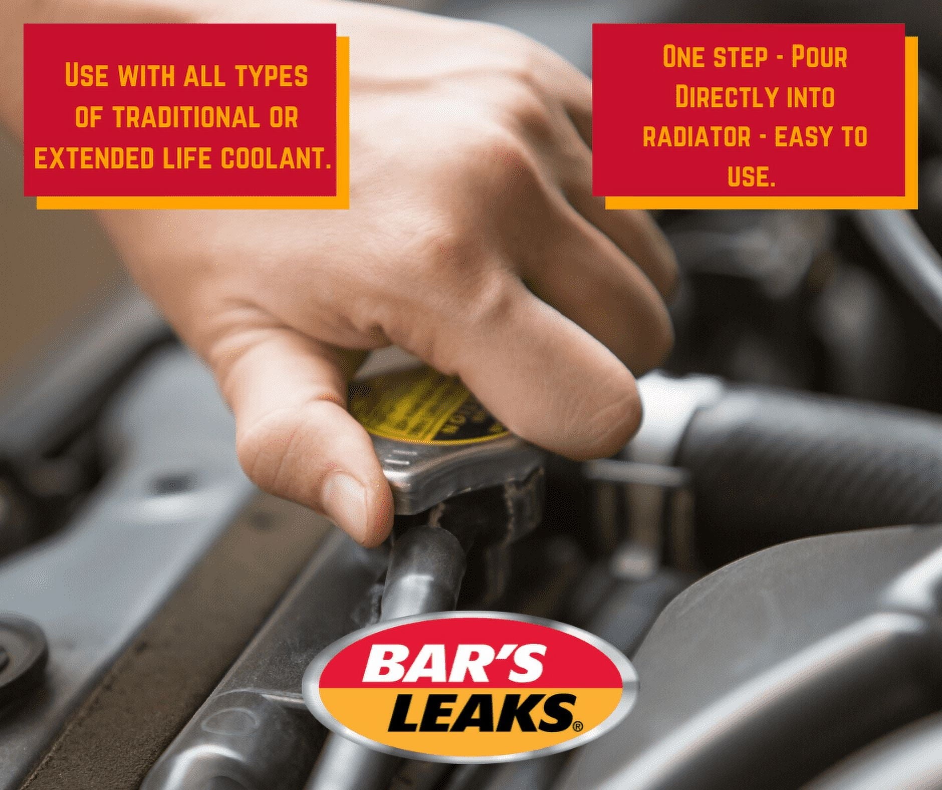 Bar's Leaks Block Seal Liquid Copper Intake & Radiator Stop Leak, 18 oz