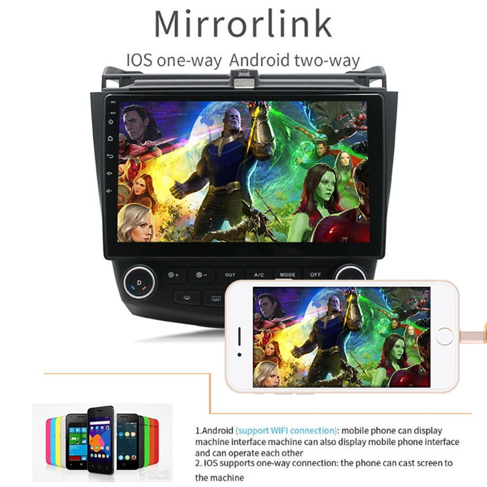 Jahy2Tech For Honda Accord 2003-2007 10.1" Android 9.1 Stereo Car Radio GPS MP5 Player USA