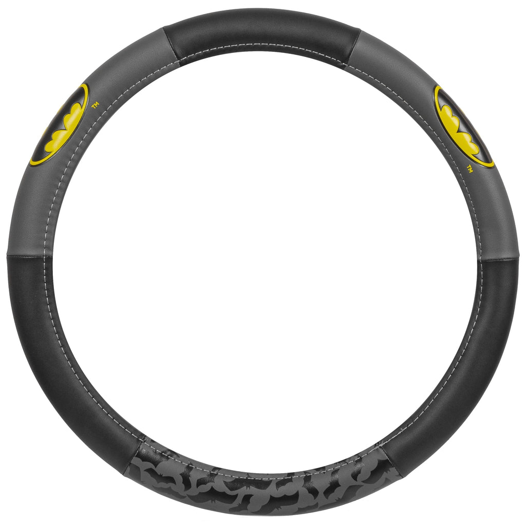 Batman Car Steering Wheel Cover - Universal Fit Steering Wheel Cover with Officially Licensed Warner Brothers Graphics, Great Automotive Accessory Gift Idea for Fans