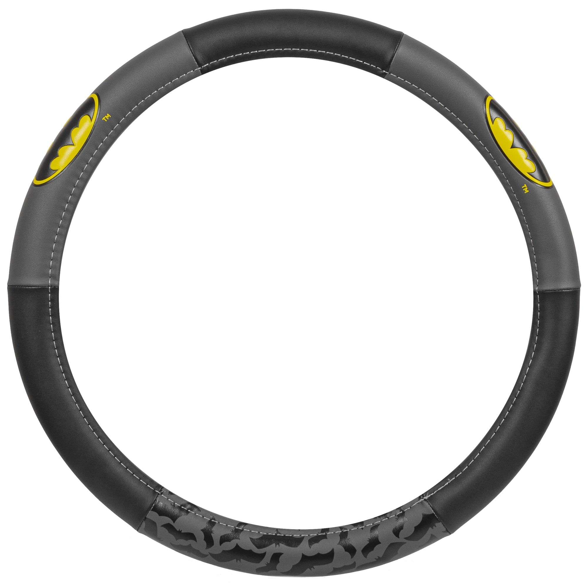 Batman Car Steering Wheel Cover - Universal Fit Steering Wheel Cover with Officially Licensed Warner Brothers Graphics, Great Automotive Accessory Gift Idea for Fans