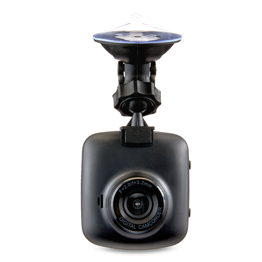onn. 1080p HD Black Car Dash Cam, 2.4" LCD Screen, 110 Degree Vision Angle, Play Video Recordings, 0.5 lb.