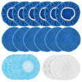 Protoiya 20Pcs Car Buffer Polisher Pad Soft Microfiber Polishing Bonnets 5-6inch Car Orbital Waxing Cover Kit Durable Auto Waxer Pad with Woollen Polishing Bonnets for Waxing Polishing