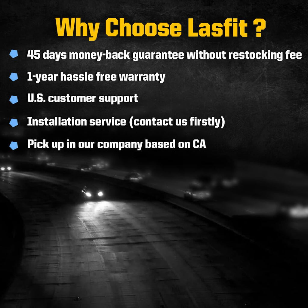 Lasfit 9005 LED Headlight Bulbs HB3 High Beam Halogen Replacement, 50W 5000LM 6000K White (Free 194 LED Bulbs) | 4 Bulbs