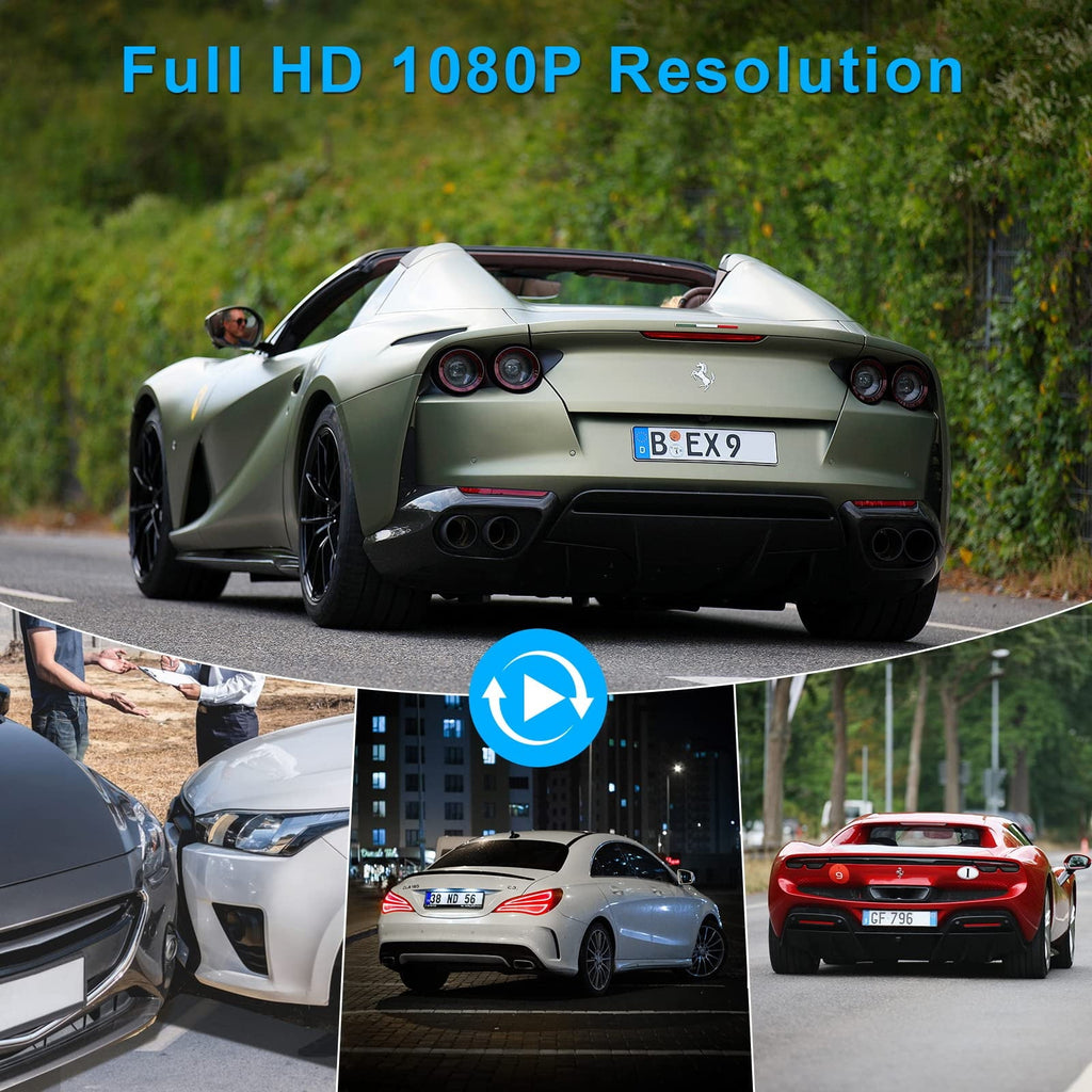 SEREE Dash Cam for Cars 1080P FHD Dash Camera 3 Inch Driving Recorder Dashboard Camera with 170 Degree Wide Angle Super Night Vision WDR Loop Recording with 16 GB Card
