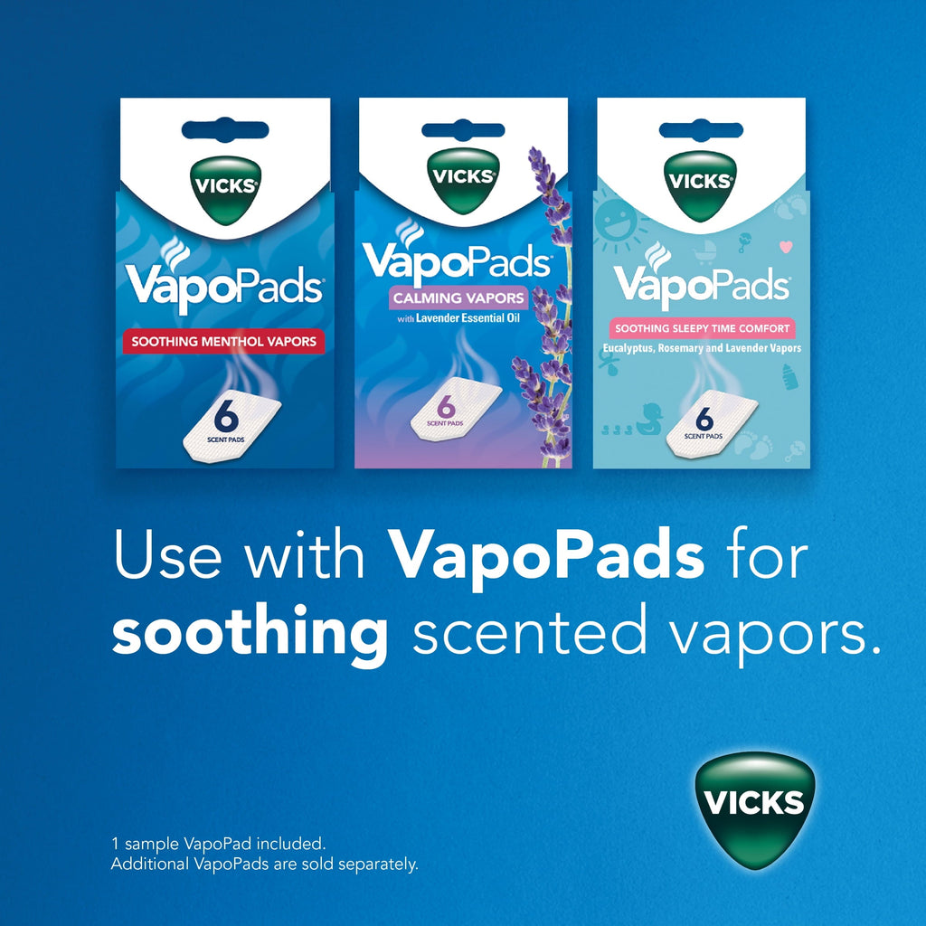 Vicks Mini Filter-Free Cool Mist Humidifier, 250 sq ft, White, VUL520W