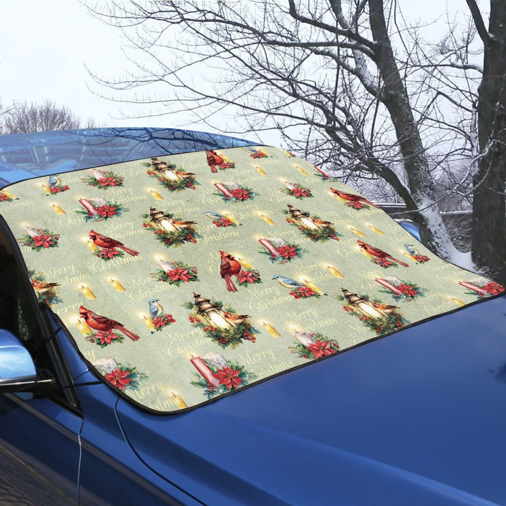 HOTYD Christmas Car Windshield Snow Covers Aluminum Film Material Waterproof Corrosion-Resistant Trucks SUVs Auto Vehicl 55.9x37.7 inches
