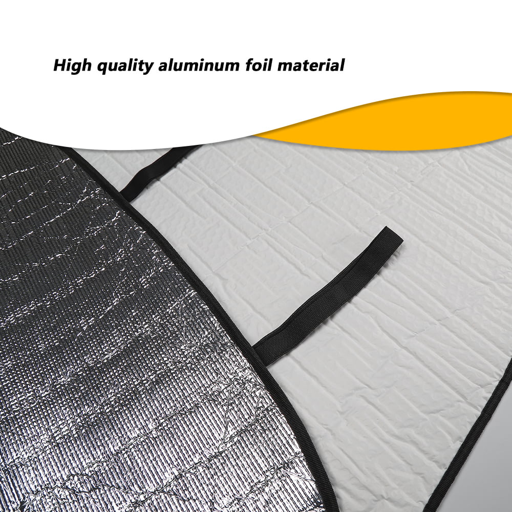 CheroCar Car Sun Shade Windshield Foldable Sunshade Visor Cover for Ford F150 2015-2020, Silver