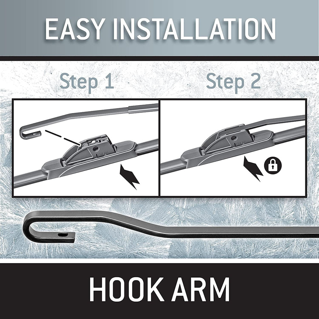 TRICO White 2 Pack, 22" + 22" Extreme Weather Winter Beam Wiper Blades (35-2222)